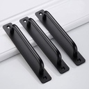 12 Pack Matte Black Cabinet Handles, 5 Inch 128 mm Cabinet Pulls Cupboard Aluminum Handles Drawer Pull Sliding Door Pulls (5 inch)