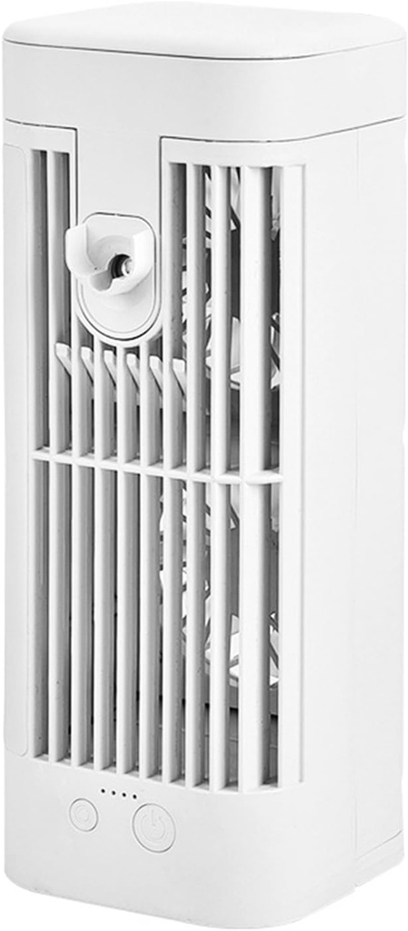 Miniature Desktop Humidifying Air Conditioners Fan USB Rechargeable 120ML Water Tanks Cooling Fan with Night Light