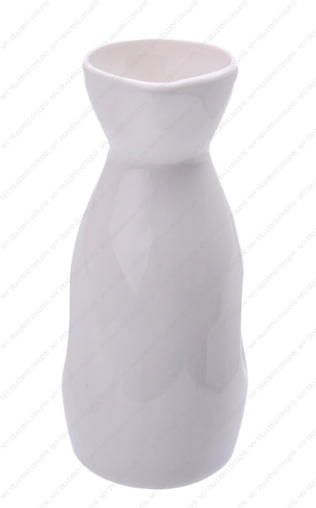 Japanese Porcelain Sake Bottle Carafe, White, 5-Ounces, 2 Inches (Dia.) | 5 Inches (H)