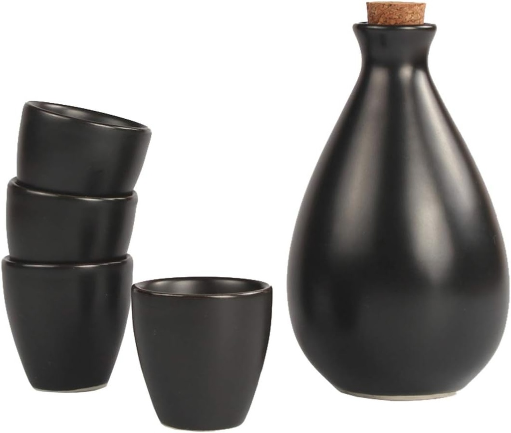 Sake Set Saki Cups Crafts Cup Ceramic Sake Set Sake Set 430ml Sake Cup Set Porcelain Pottery Ceramic Cups Crafts Wine Glasses 5 Piece Traditional Design