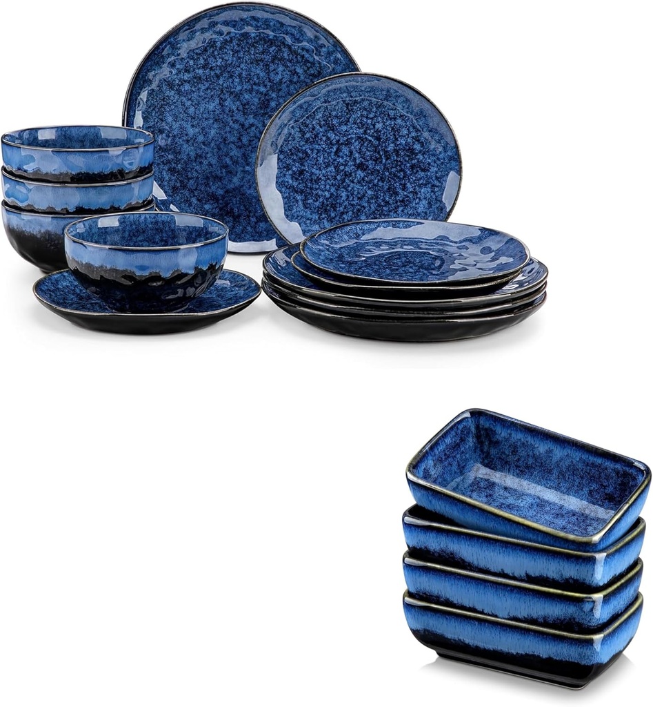 vancasso Starry 12 Pieces Dinnerware Set Bundles vancasso Stern 6 Oz Dipping Bowls