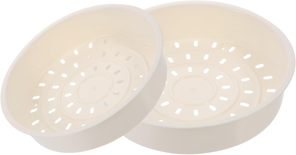 Angoily 2pcs Multi-functional Steamer Basket Plastic Kitchenware for Cooking Compatible Steaming for Rice Eggs and Vegetables and Easy to Clean