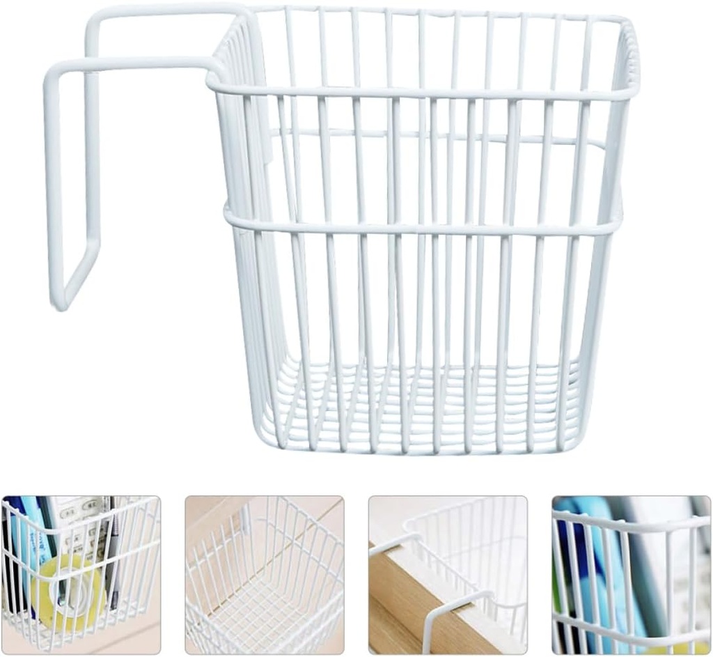 2pcs Punch Hanging Storage Rack Practical Bathroom and Kitchen Basket Organizer for Toiletries and Utensils Space-saving Design Drainage Easy Installation and Cleaning