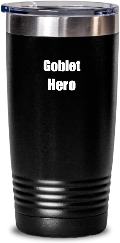 Funny Goblet Hero Tumbler Musician Gift Instrument Player Gag Insulated Cup With Lid Black 20 Oz