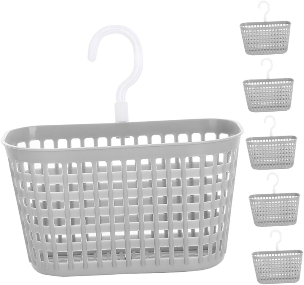 6pcs Rotatable Wall Hanging Storage Baskets and Bathroom Organizer for Sundries Lightweight Wall Mounted Kitchen Basket Holder for Bedroom and Living Use