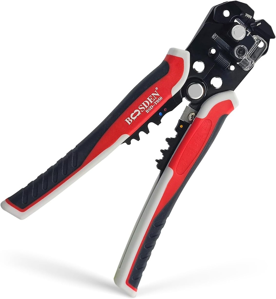 BOOSDEN Wire Stripper, Automatic Wire Strippers, 3-in-1 Wire Stripper Pliers with Wire Cutter Crimper, 10-24 AWG Wire Strippers Electrical