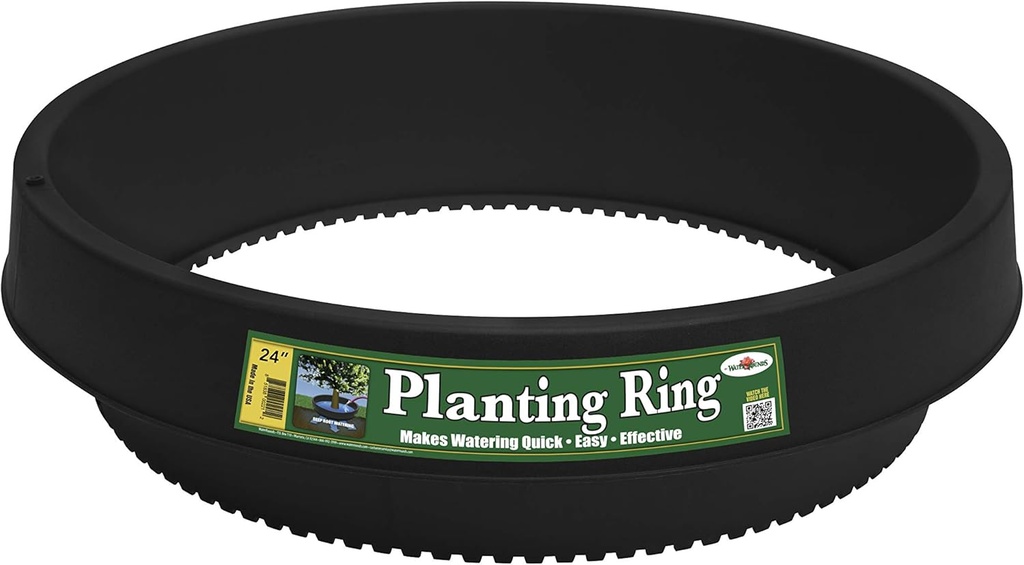 6 Pack of 24 Planting Rings (Open/Close Latch) – Tree & Shrub Watering Basins | Landscape Edging & Water Retention | Protects Trees, Prevents Erosion, Separates Rock, Mulch & Grass | Made in USA