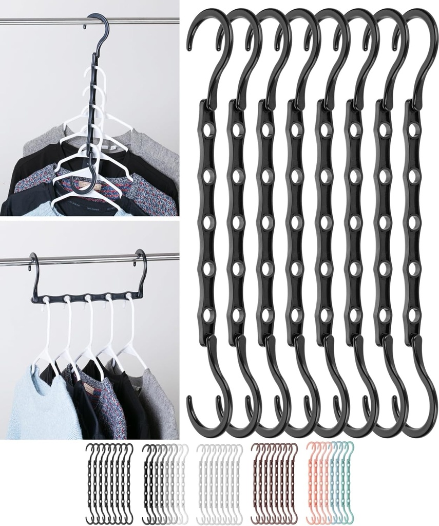 Mr. Pen- Space Saving Hangers, Black, 8 Pack, Clothes Organizers, Shirt Hangers, Magic Closet Space Savers
