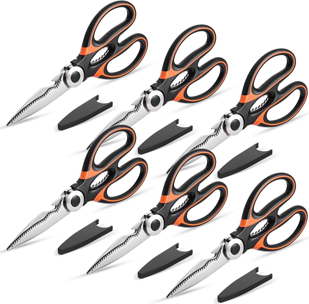 Lasnten 6 Pcs Garden Flower Scissors Heavy Duty Multifunctional Floral Gardening Scissors Trimming Pruning Bonsai Shears Pruners for Fresh Flowers, Fruit, Vegetable, Plant Branch, Potted Landscape