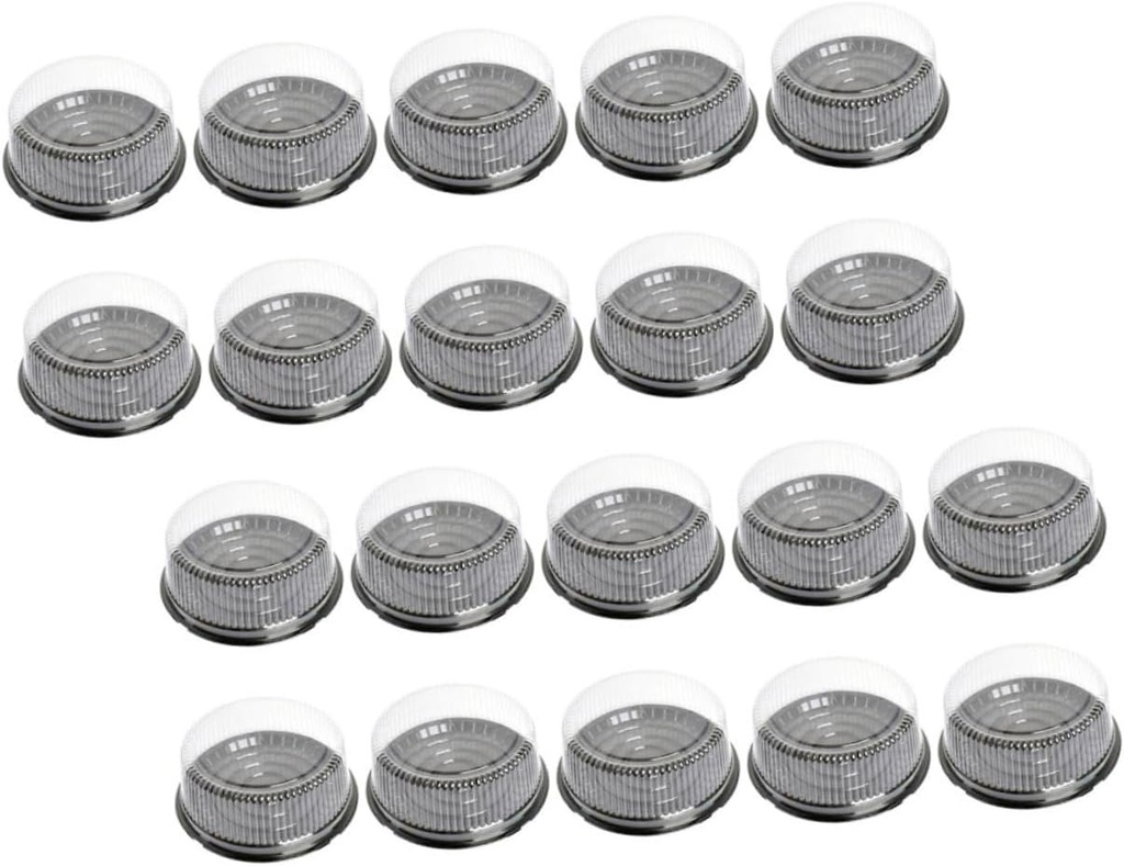 BESTYASH 20Pcs Bakery Cake Box Cake Carrier for Birthdays Portable Transparent Packing Container for Mousse and Delicate Desserts