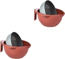 Amosfun 2pcs Hanging Storage Basket Kitchen Basket Food Containers Kitchen Storage Vegetable Fruits Fruit Colander Organizer Grey