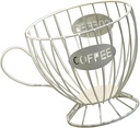 Coffee Capsule Storage Basket for Kitchen Counters - Metal Coffee Pod Holder with Open Top Design
