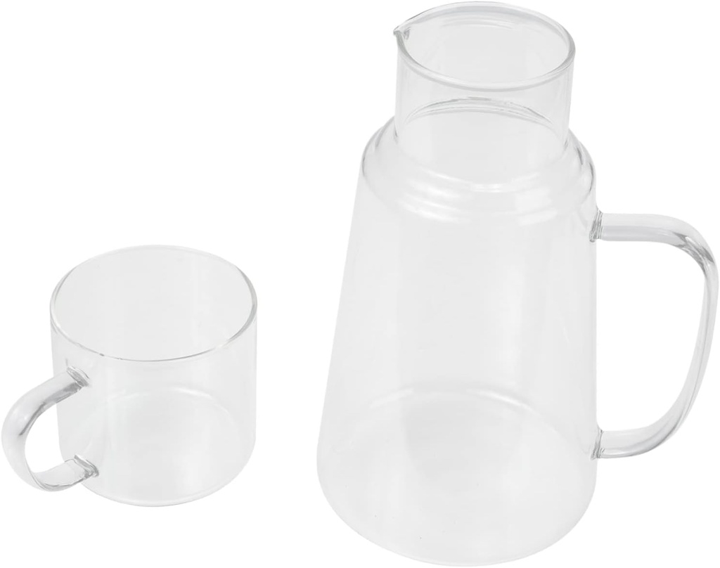 VALICLUD 1set Capacity Kettle Cup Thickened Glass Beverage Dispenser for Juice Beer and Iced Tea for Parties Gatherings and Everyday Use