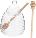 Kitchen Honey Dispenser Large Decorative Jar Lid Honey Storage Jar Dipper