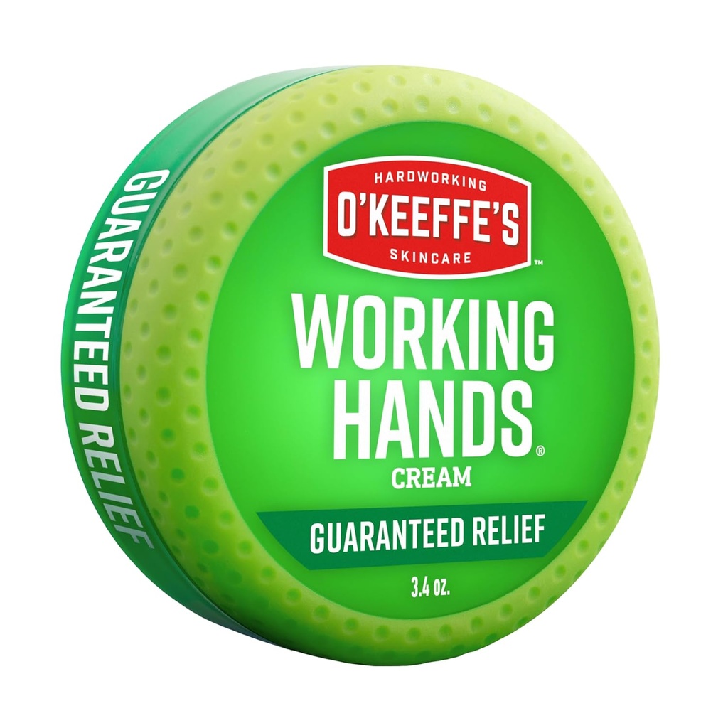 O'Keeffe's Working Hands Hand Cream for Extreme Dryness - 3.4 oz Jar (1 Pack) - Repairing Skincare for Cracked, Dry Hands
