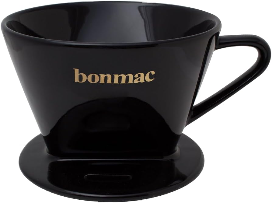bonmac CD-2B Black #813004 Coffee Dripper with Major Spoon for 2-4 Cups