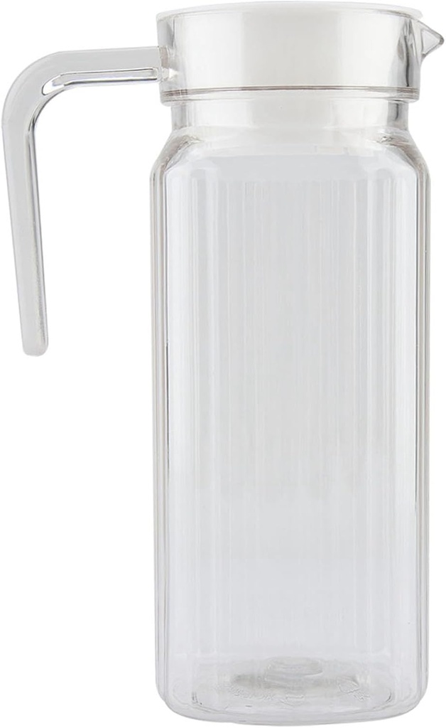 Clear Acrylic Water Pitcher with Lid, Unbreakable Beverage Container, 800ML Capacity, Handle for Tea, Juice, Coffee