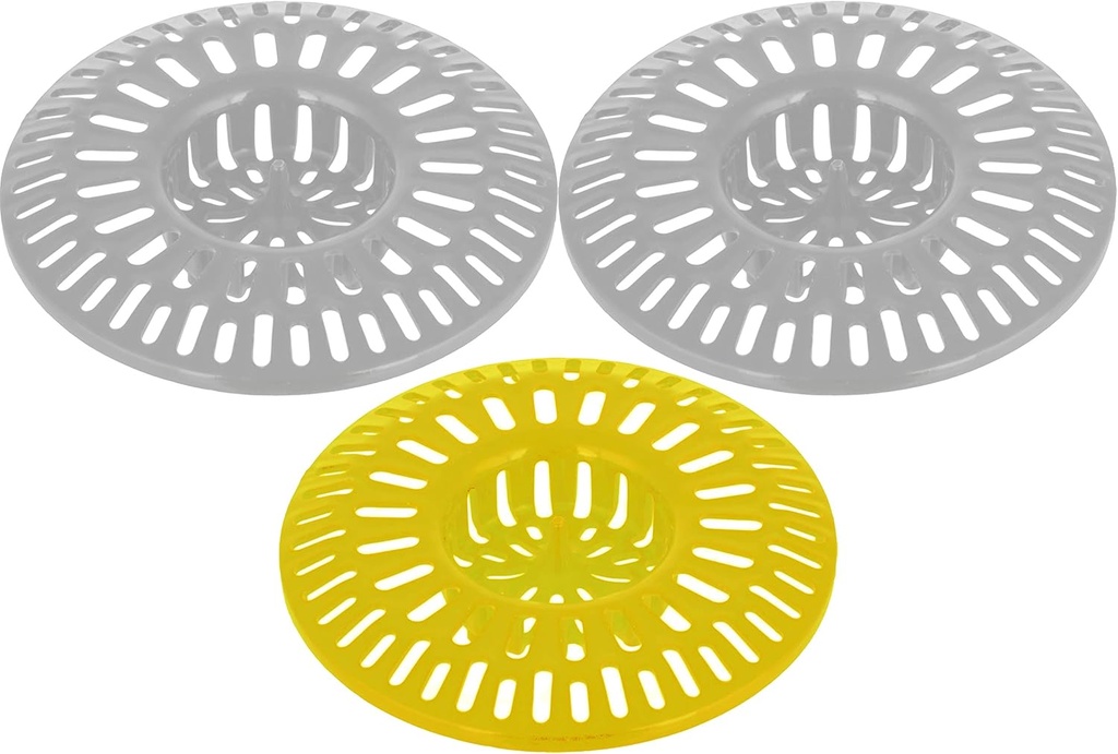 Bathroom Shower Hair Trap 3 inches - Pack of 3 - Drain Catcher for Kitchen - Tub Drains Stopper Bathtub Basket - Sink Cover