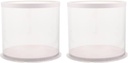 GLEAVI 2Pcs Clear Cake Carrier Round Birthday Cake Box for Baking Packing Design for Parties Double for Treats