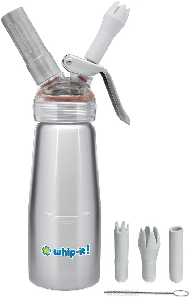 1/3L Whip-It! Sterling Dispenser, Silver