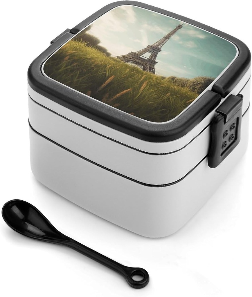 Bento Lunch Box for Women Lunch Containers for Adults There Is Grass Below Double Layered Lunchbox Large Capacity Bento Box with Cutlery for Work Picnic Camping Travel