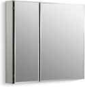 Kohler K-CB-CLC3026FS Beveled Medicine Cabinet with Mirror Doors & Adjustable Shelves, Rectangular Beveled Edge Frame, 30" x 26"