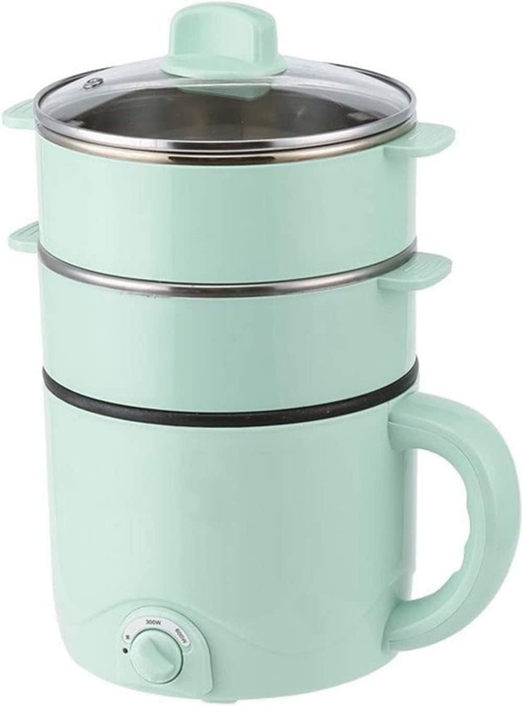 Electric Hot Pot, Multifunction Non-Stick Pot with Stainless Steel Steamer, Noodle Cooker, Mini Hot Pot, Stainless Steel Shabu Shabu Hot Pot Perfect for Pasta heatproof