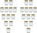 U Pack 2oz Glass Jar With Gold Lid For Honey Jam Spice pack of 24 sets