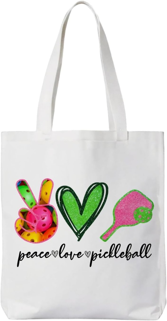 Tote Bag Gift for Pickleball Lovers, Sportspickle Inspired Shoulder Bag for pickleball Players Bestie Friends Pickle Club Members Training Partner Coach Gifts