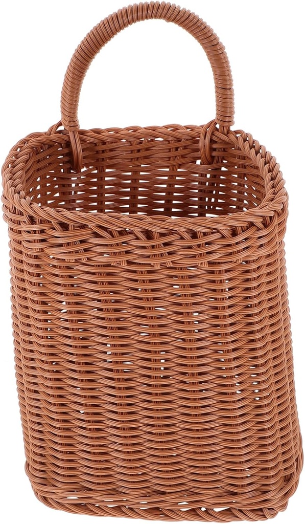 Garneck Hanging Woven Fruit and Vegetable Storage Basket Wall Mounted Organizer for Kitchen and Living Room for Snacks Potatoes and Onions Rustic Home Decor