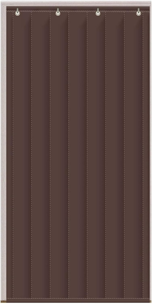 Door Curtain Screen Cover Panel Heavy Duty Cold Protection Drape Blackout Thermal Insulated Barrier Divider Temporary Door Drapes Partition for Patio, Kitchen, Bedroom, Air Conditioner Room