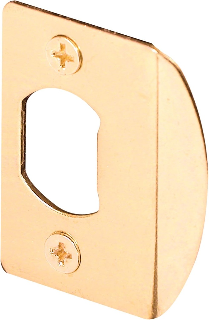 Prime-Line E 2307 Brass Standard Door Lock Residential Strike Plate (Single Pack)
