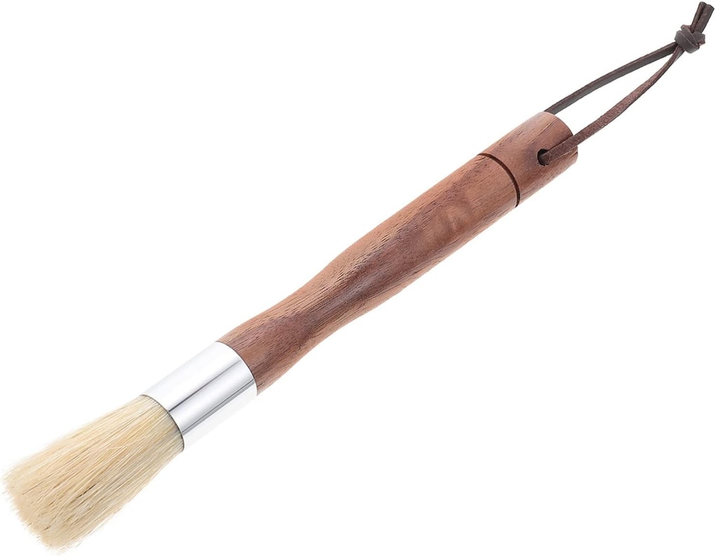 Coffee Machine Cleaning Brush Wooden Handle Espresso Brush High-Temperature Resistant Multipurpose Cleaning Tool for Coffee Tea and Baking Portable Design for Easy Grasp