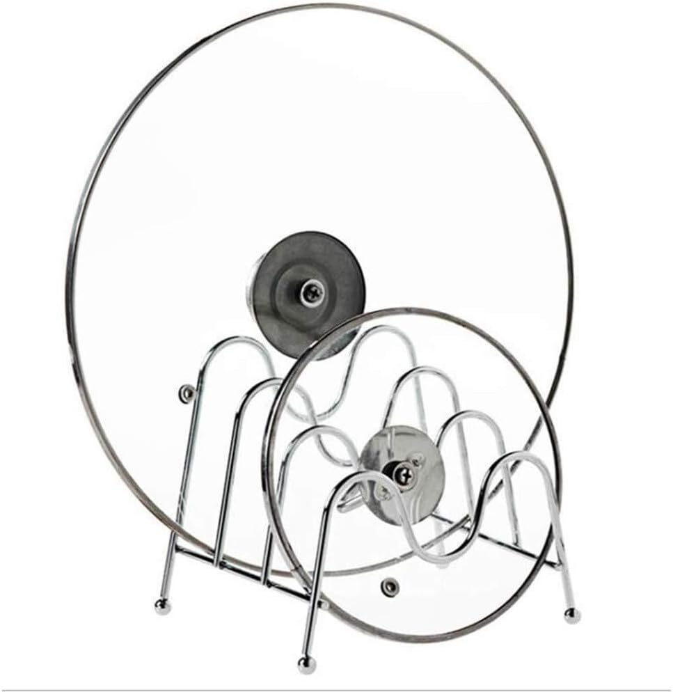 Storage Dish Drying Rack, Pot Lid Holder Plate Organizer, Kitchen and Dining Crockery Holder for Pots, Pans, Spatulas Lids