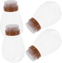TOYANDONA 4pcs Honey Storage Containers with Cap Transparent Leak Squeeze Dispenser for Syrup and Sauces Plastic Honey Jars for Kitchen Use