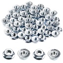 1/4-20 Serrated Flange Hex Nuts, 1/4" Hexagon Flange Nuts, 304 Stainless Steel, UNC Nuts Fasteners, Replacement Nut for DIY Home Mechanism, 50 Pack