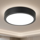 11" LED Flush Mount Ceiling Light, Black Modern Ceiling Light Fixture with 5CCT 2700K-5000K, Dimmable LED Light Fixtures Ceiling Mount for Kitchen Bathroom Bedroom Hallway