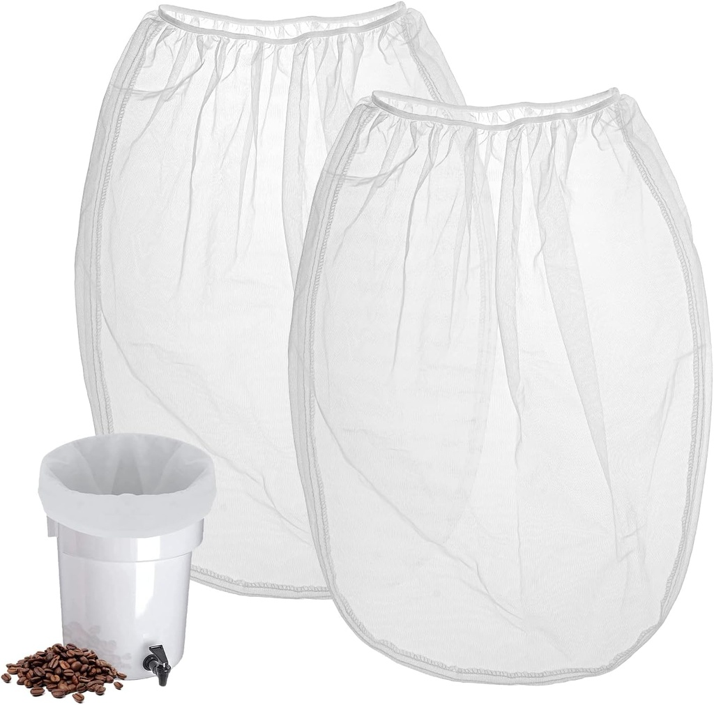 Cold Brew Coffee Filter Bag Compatible With Toddy Cold Brew System Strainer Bag for 5 Gallon Commercial Brewers, Washable & Reusable - 2 Pack