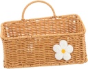 Hanging Storage Basket Wall-mounted Kitchen Organizer Hand Woven Rattan Basket for Onions Garlic Eggs