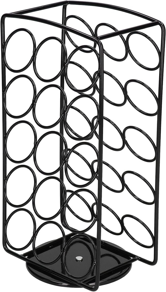 360 Degree Rotating Coffee Pod Rack, Durable Metal Mesh Design, Holds 30 Coffee Capsules, Space Saving Organizer for K cup/, Ideal for Home Office Kitchen Cafe