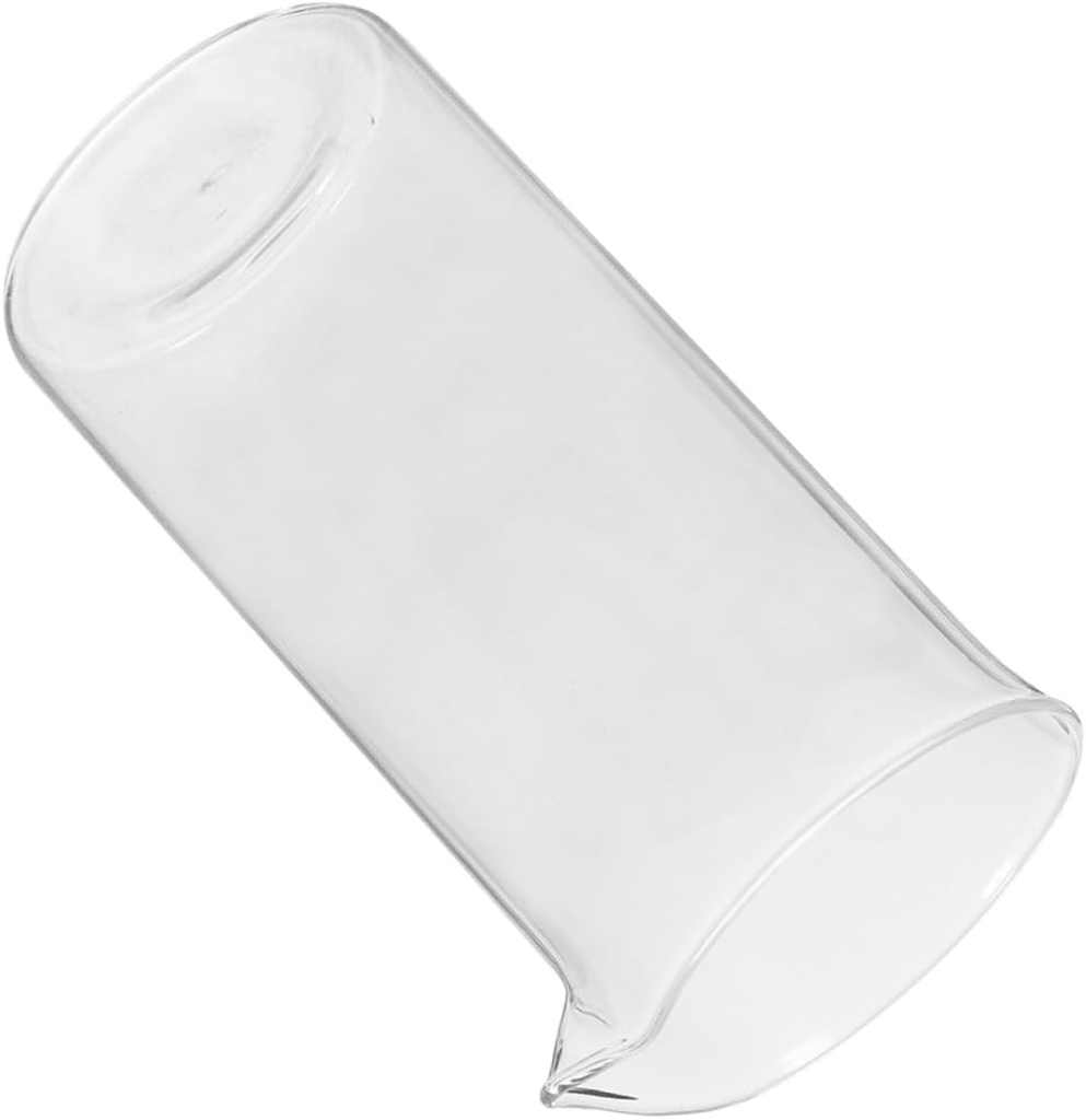 Universal Glass Coffee Beaker Lid and Filter 500ml Heat-Resistant Borosilicate Press for Espresso Tea Brewing and Cold Drinks for Home and Travel