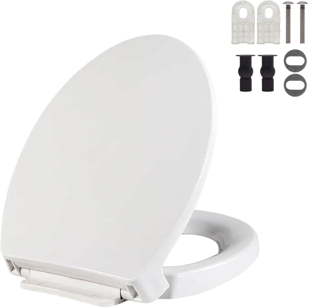 Toilet Seat Compatible with TOTO Transitional SoftClose SS114#01 Elongated Soft Close SEAT for SS237 247 SS224 SS117 SS204 SS154 SS214 Toilet Seat Replacement Parts