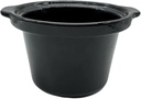 2 Quart/1.8L ROUND Ceramic Slow Cooker Replacement Pot, Compatible with Crockpot SCR200-B, Elite Gourmet MST239X, KOOC WJ-2000 Series and Mainstays 2Qt Slow Cooker, Black