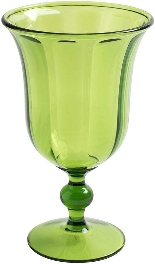 Caspari Acrylic 15oz Goblet in Emerald - 1 Each