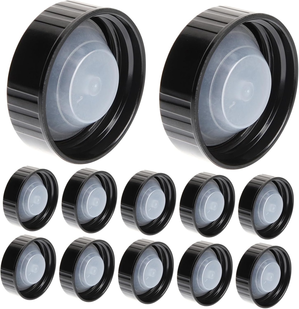 MERRYHAPY 12pcs Black Screw Cap Flip Top Caps for Bottles Leak Seal Growler Wine Supplies