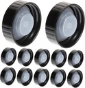 MERRYHAPY 12pcs Black Screw Cap Flip Top Caps for Bottles Leak Seal Growler Wine Supplies