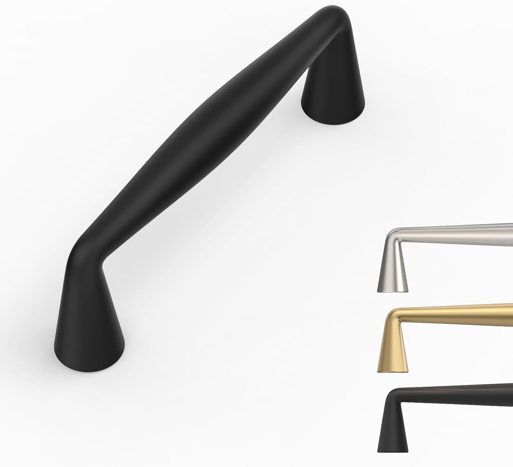 10 Pack 3 Inch Cabinet Pulls Matte Black Kitchen Cabinet Handles Cabinet Hardware Kitchen Handles for Cabinets Black Drawer Pulls Cupboard Handles