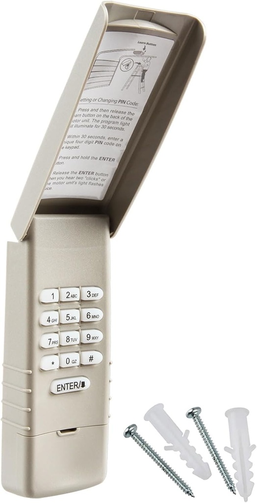 Garage Outlet Keyless Keypad Door Opener 9V Battery for Liftmaster 1345 1355 1356 3220 3240 3265 3270 3280 Chamberlain Craftsman 139.53754