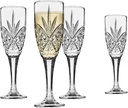 Godinger Dublin Crystal Champagne Flutes - Set of 4, 6 ounce