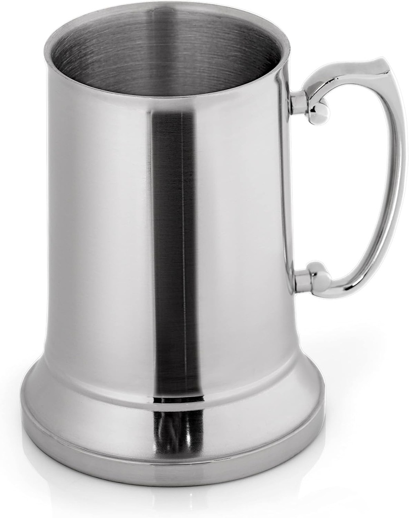 Maxam Stainless Steel Tankard Style Beer Mug, 20 Ounce